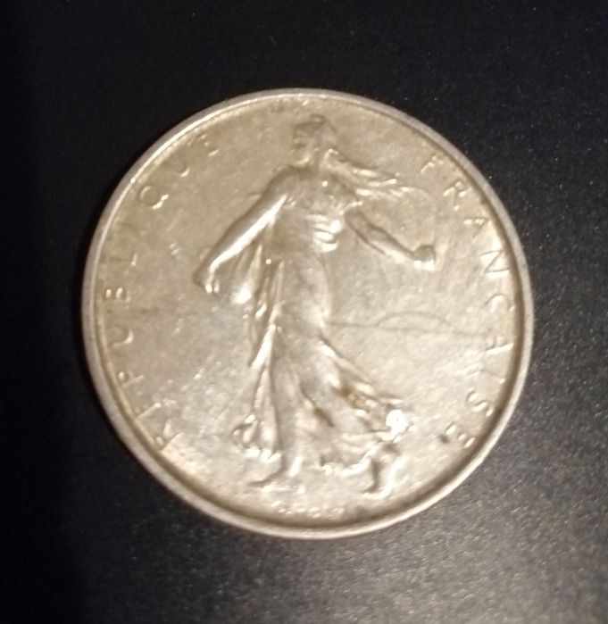 Moeda de 5 Francos em Prata