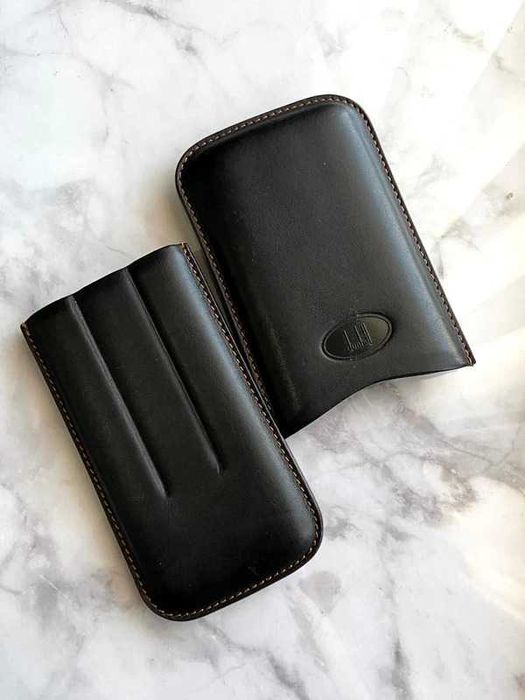 Porta-Charutos Dunhill em Pele Preta