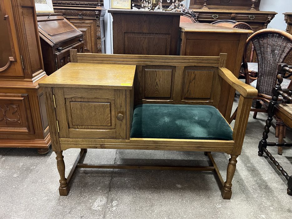 Dębowa ławka z szafką/Telefoniera/ Raty
