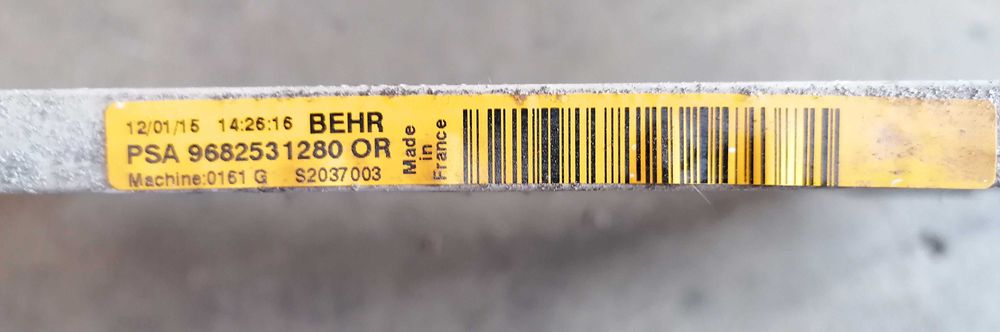 Peugeot 307 radiador AC