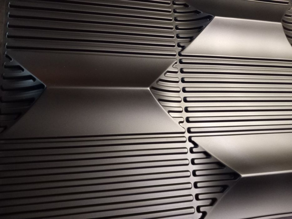 Art3d – 12 sztuk panele ścienne 3D 50 x 50 cm - czarne