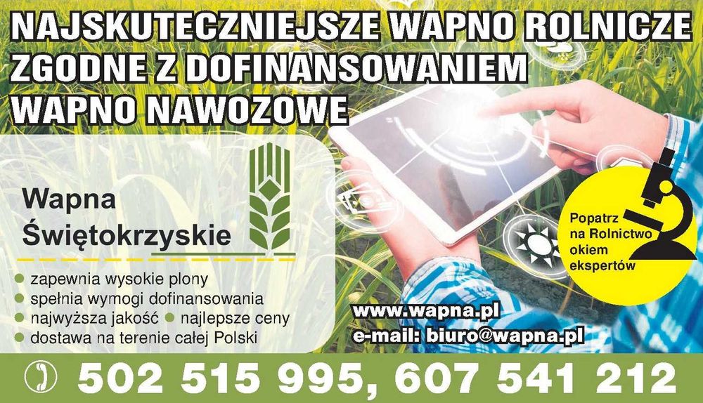 Dotacje do wapna  2025r.! Najtaniej ! Wapno Nawozowe Węglanowe, Magnez