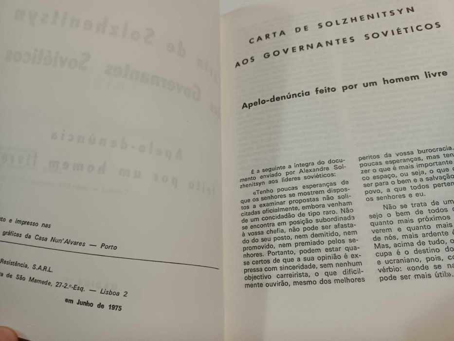 Carta de Solzhenitsyn aos Governantes Soviéticos