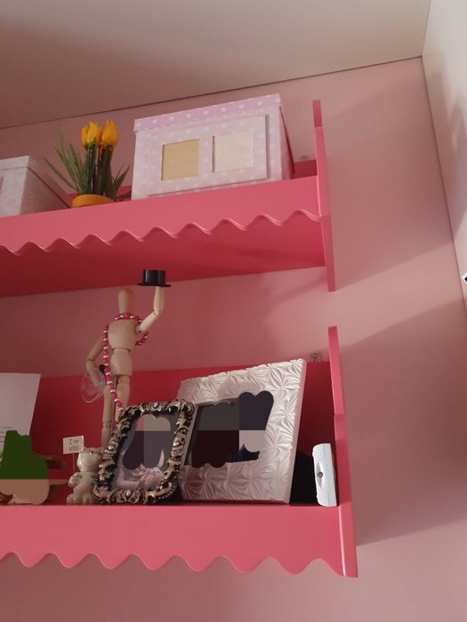 Prateleiras rosa