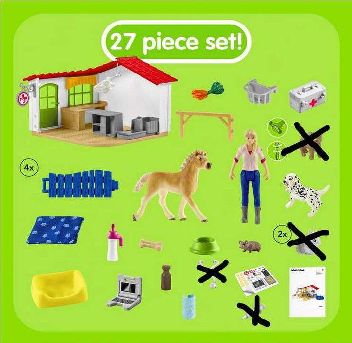 Schleich 42502 Klinika Weterynaryjna Ze Zwierzętami