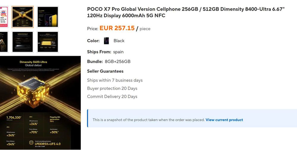 Xiaomi Poco X7 pro 5G 256GB