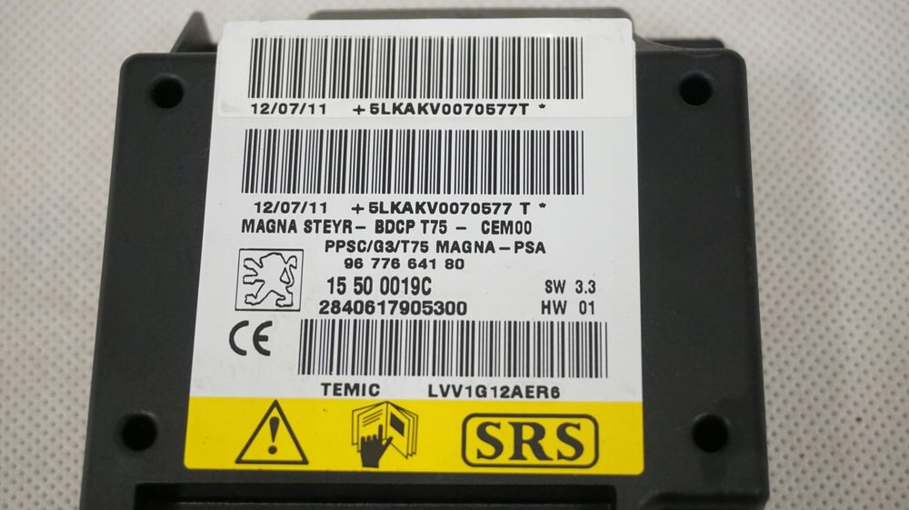 peugeot rcz sensor airbag poduszek 9675287180