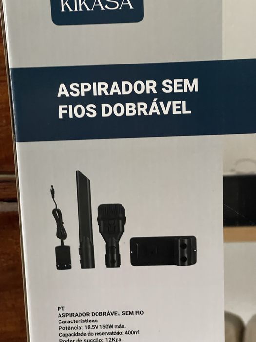 Aspirador de pó sem fio dobrável