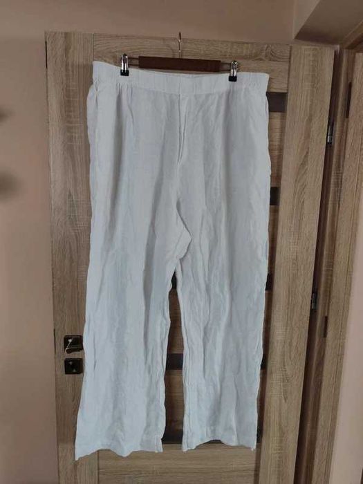 lindex bella lniane spodnie rozmiar 54- 7xl szeroka nogawka