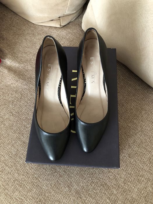 Skórzane szpilki czarne Ryłko Estima roz. 35 stan idealny