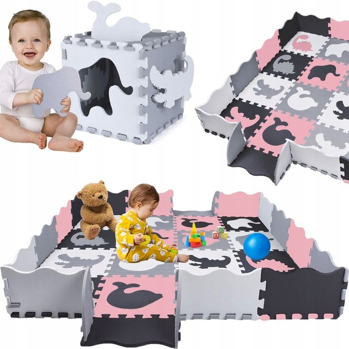 Gruba Mata Edukacyjna Puzzle Piankowe Xxl Kojec