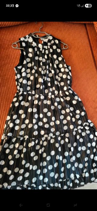 Sukienka maxi w grochy 42