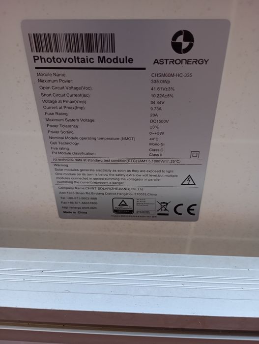 Sistema fotovoltaico Huawei 3kw usado de 2021