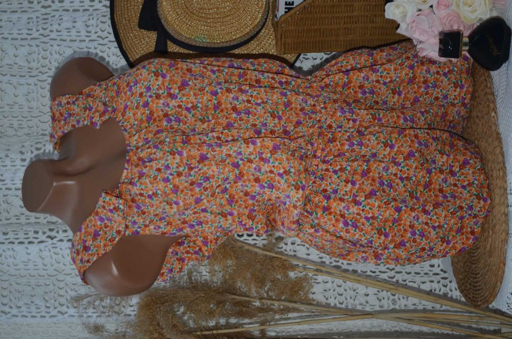 М 28 Фирменный натуральный комбинезон ромпер очень стильной Зара Zara