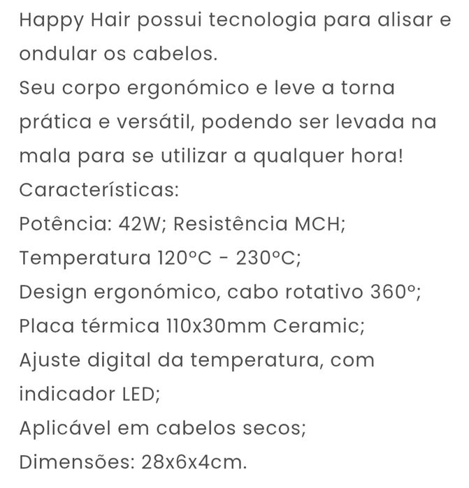 Escova elétrica Happy Hair Ricki Parodi