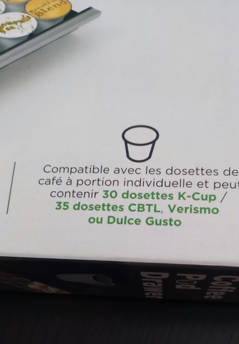 Tabuleiro de cápsulas café
