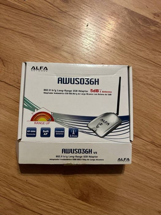 Wi-fi адаптер ALFA AWUS036S Realtek RTL8187L + спутникова антена 8dbi