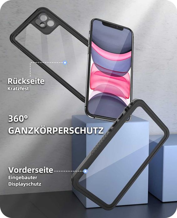 Beeasy iPhone 11 etui wodoodporne pancerne IP68 obudowa 360 6,1"