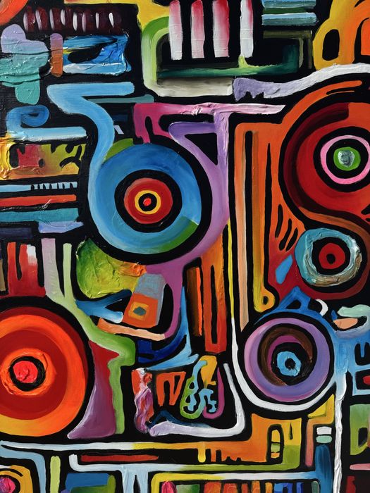 Arte contemporânea - “Cosmic Mystery” - pintura em Óleo sobre tela
