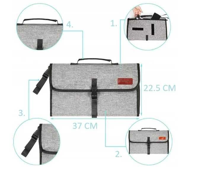 Przewijak mata dla niemowląt turystyczna organizer rozkładany  3932