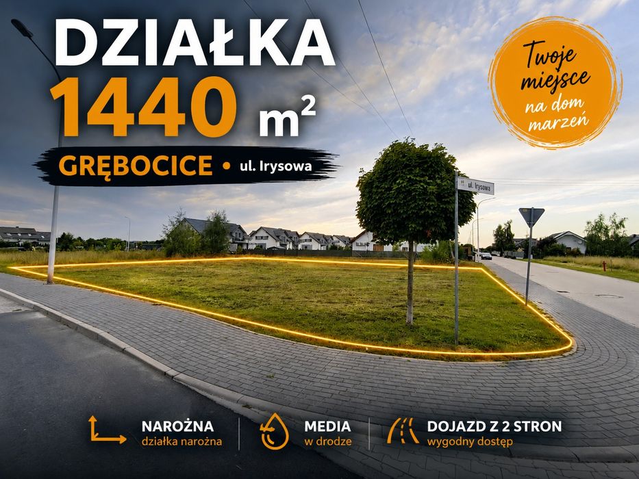 działka Grębocice 1440m nowe osiedle