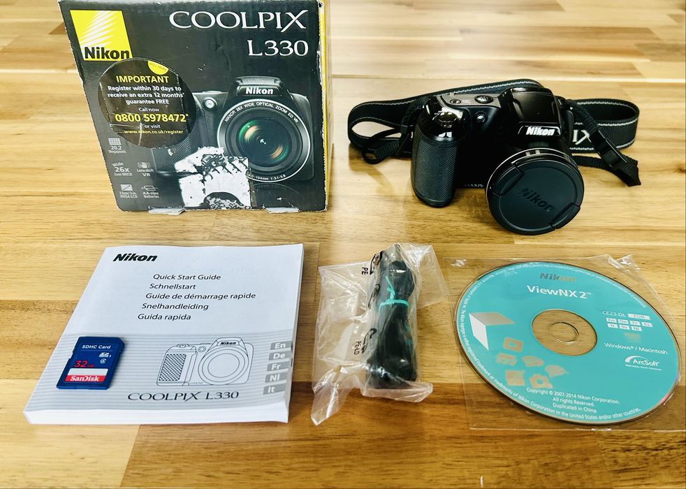 Nikon Coolpix L330 + karta 32GB – jak nowy!