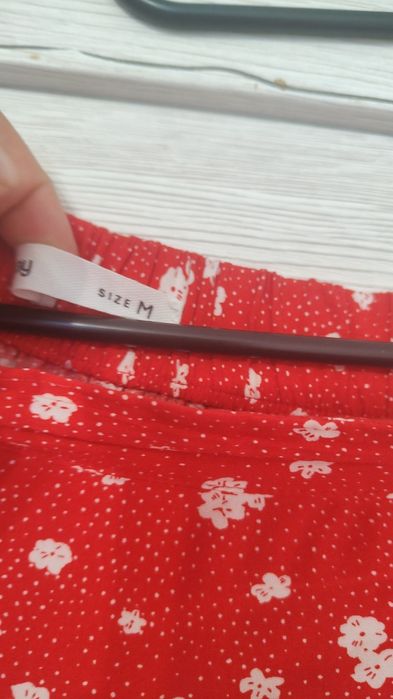 Spódnica Sinsay czerwona maxi kwiatuszki