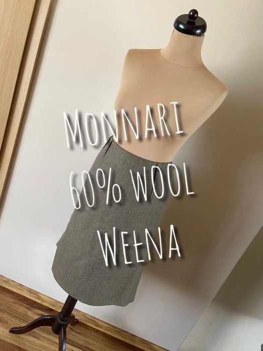 Xxl +size monnari 44 42 braz kawowy bez pastele karmelowa spodnica