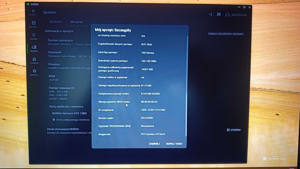 laptop gamingowy do gier RGB msi ge73 8RF i7 16GB 6GB geforce