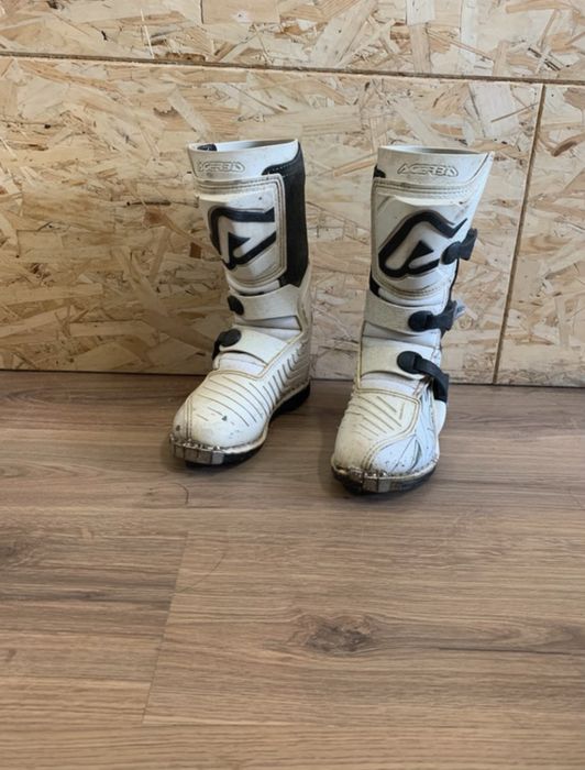 Botas de Motocross / Enduro Acerbis – Brancas e Pretas! Tamanho 38