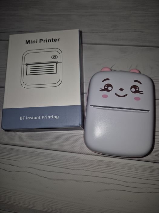 Портативний термопринтер Bambi Cat Mini printer Рожевий