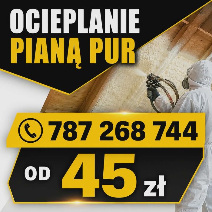 Ocieplanie pianą PUR domu poddaszy