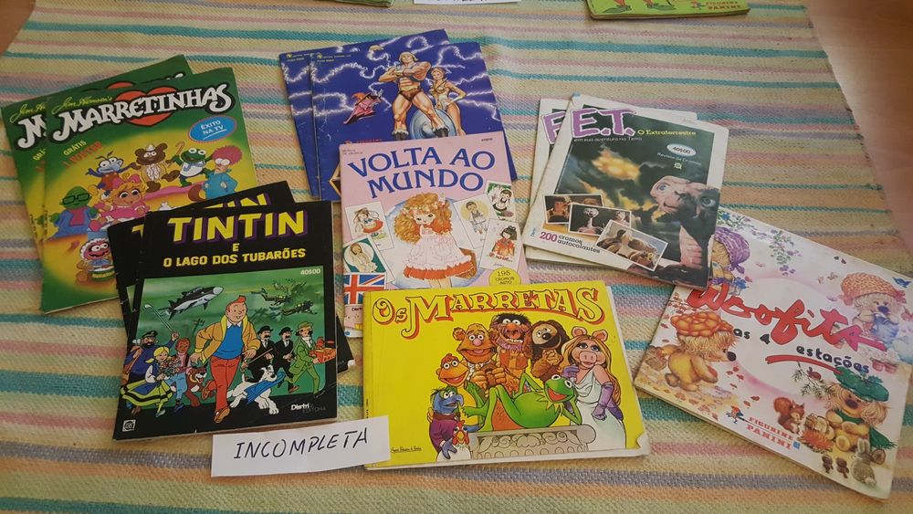 12 cadernetas de cromos anos 80