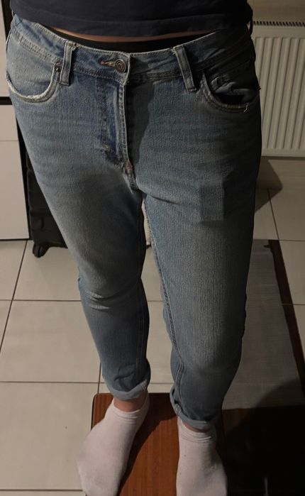 Męskie spodnie Sinsay jeansy niebieskie