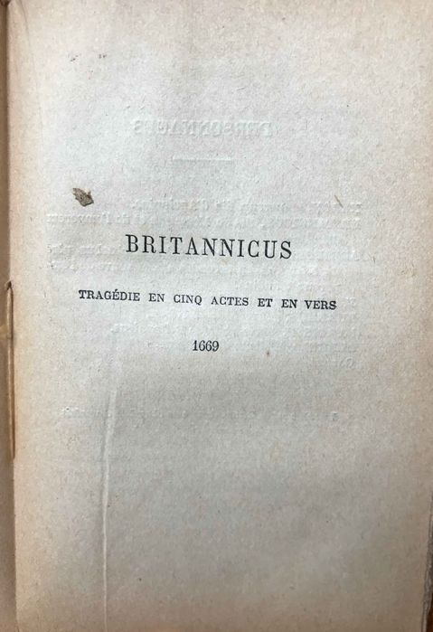 Phedre Tragedie En Cinq Actes de J Racine livro francês antigo