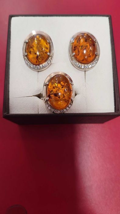 Набір прикрас срібло + золото