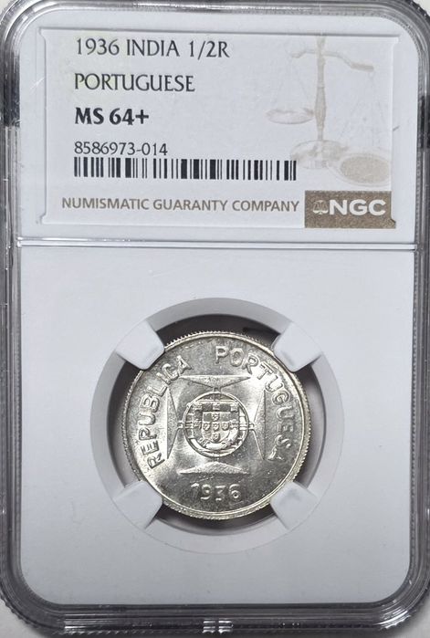 1/2 rupia 1936 MS64 +