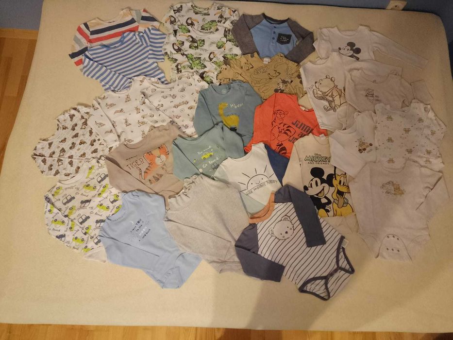 praktyczne ubranka dla chłopca MEGA OGROMNA paka rozmiar 86