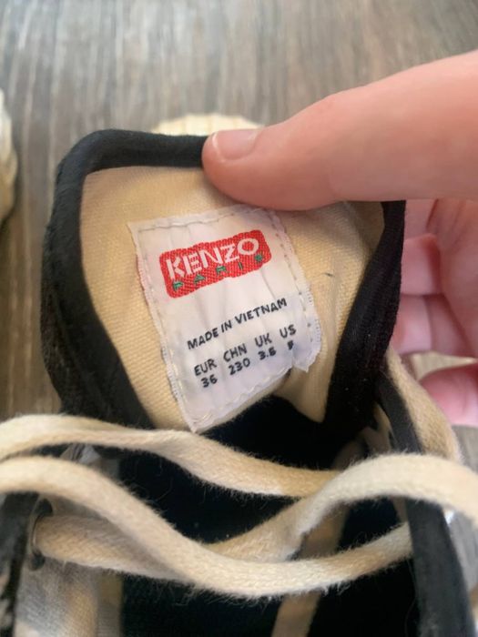 Чорні кеди kenzo boke flower 36 розмір — zdjęcie 4