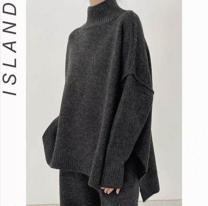 светр темно-сірий графіт s m l xl oversize