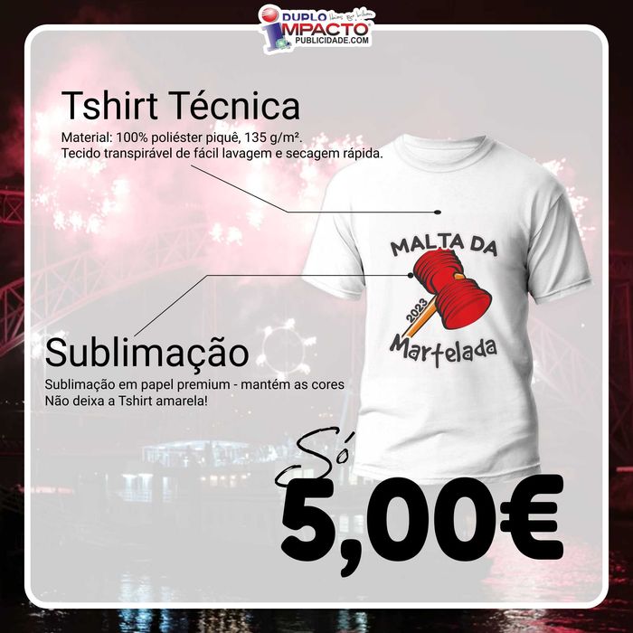 TSHIRT TÉCNICA PARA EVENTOS (DESPEDIDA DE SOLTEIRO, FESTIVAIS E ETC)