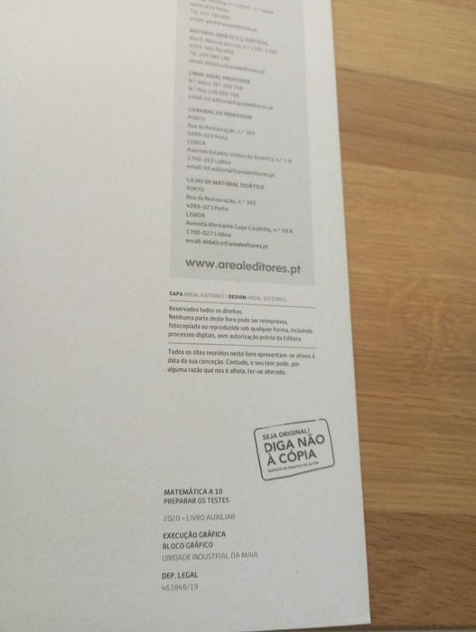 Livros Preparar os Testes,Areal, 10º ano, BG, MAT A, PORT