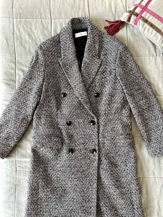 Casaco trespassado oversized Mango