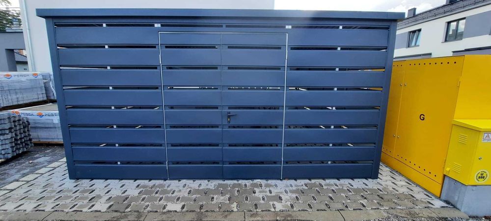 wiata śmietnikowa zabudowa koszy na śmieci