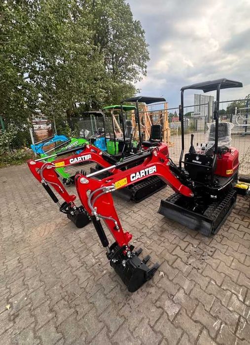 NOWA Minikoparka 1000kg 3 Łyżki CT10 Ramię Skrętne 84 cm SZEROKOŚCI