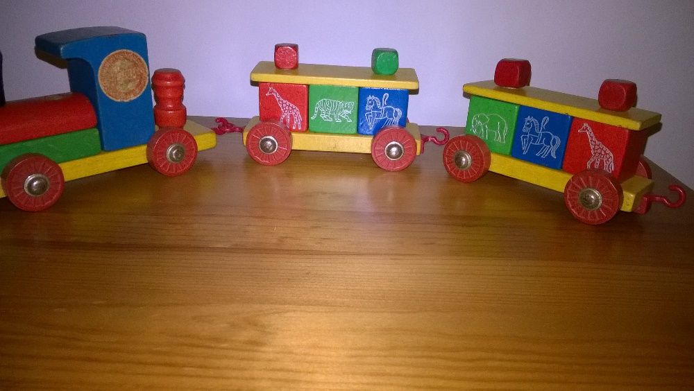 Comboio em Madeira Holzspielzeug Heros Anos 70