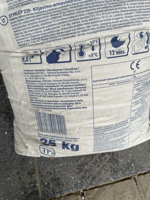 Kreisel 220 styrlep klej do siatki i styropianu 25kg