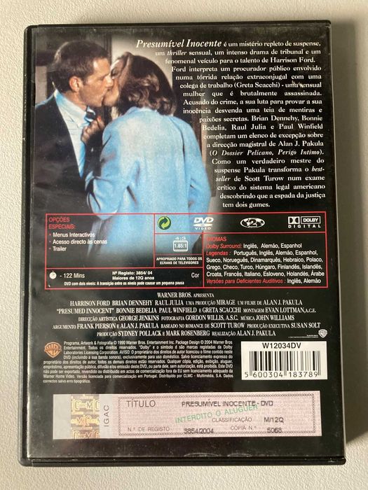 [DVD] Presumível Inocente (Presumed Innocent)