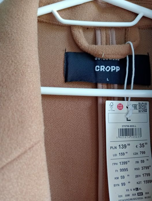 Klasyczny długi płaszcz r L wiosna/ jesień NOWY