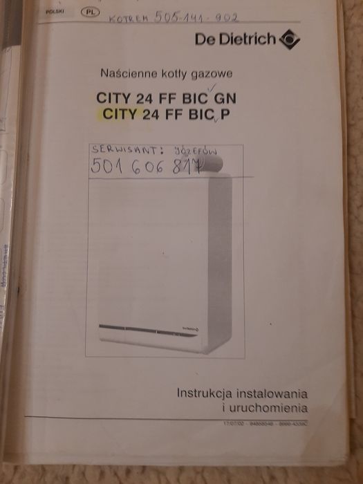 Piec gazowy De Dietrich CITY 24 FF BIC P